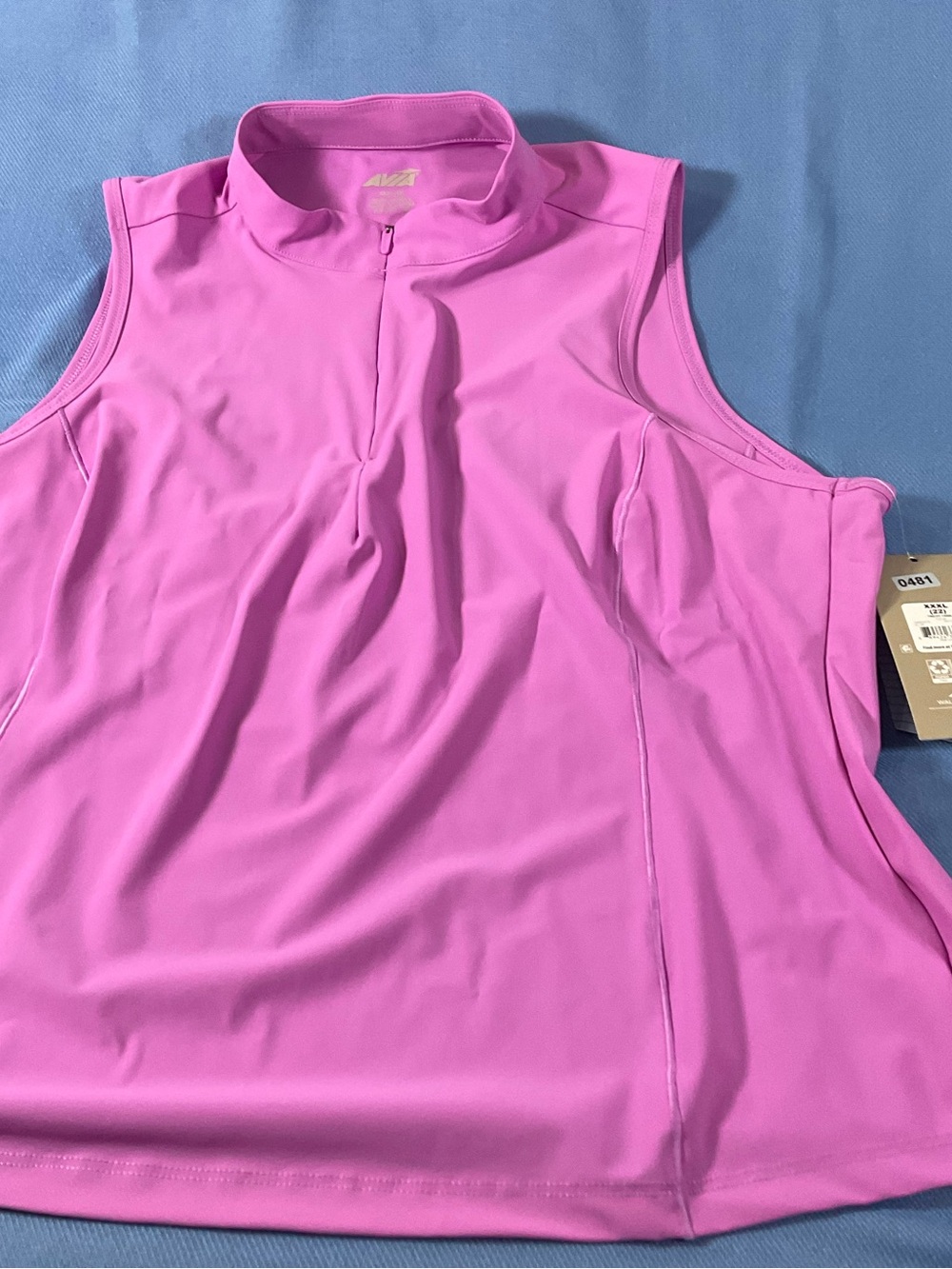 Avia Sleeveless Neck Athletic Tank - Brand New with Tag. Bright Pink size 3XL